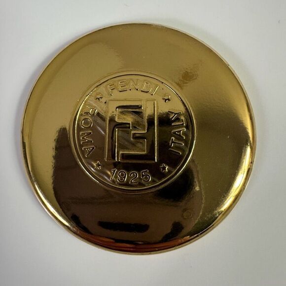 FENDI FF Vintage Mirror Case With Hand Mirror - Picture 7 of 9